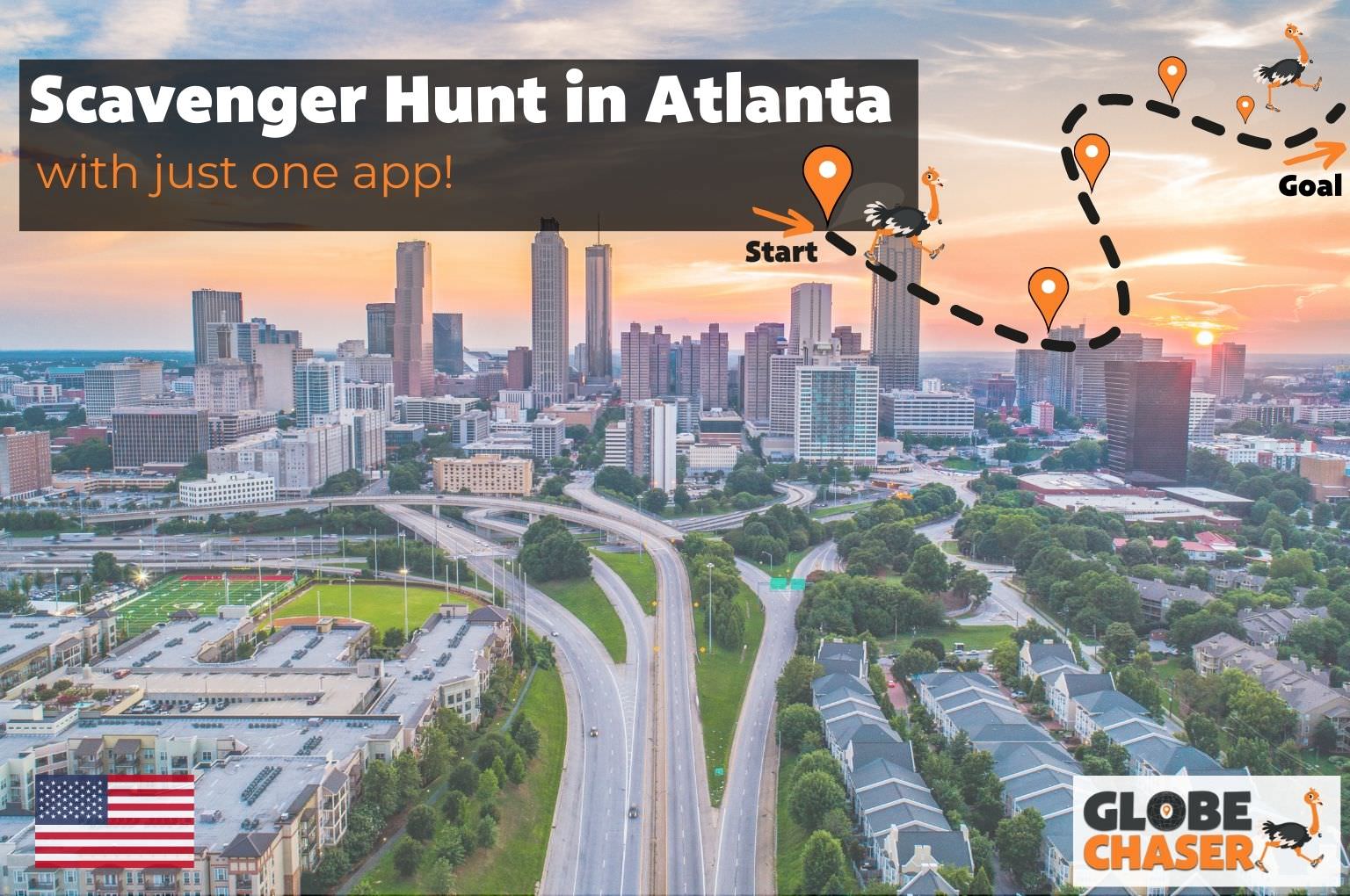 Scavenger Hunt in Atlanta, USA - Family Activities with the Globe Chaser App for Outdoor Fun