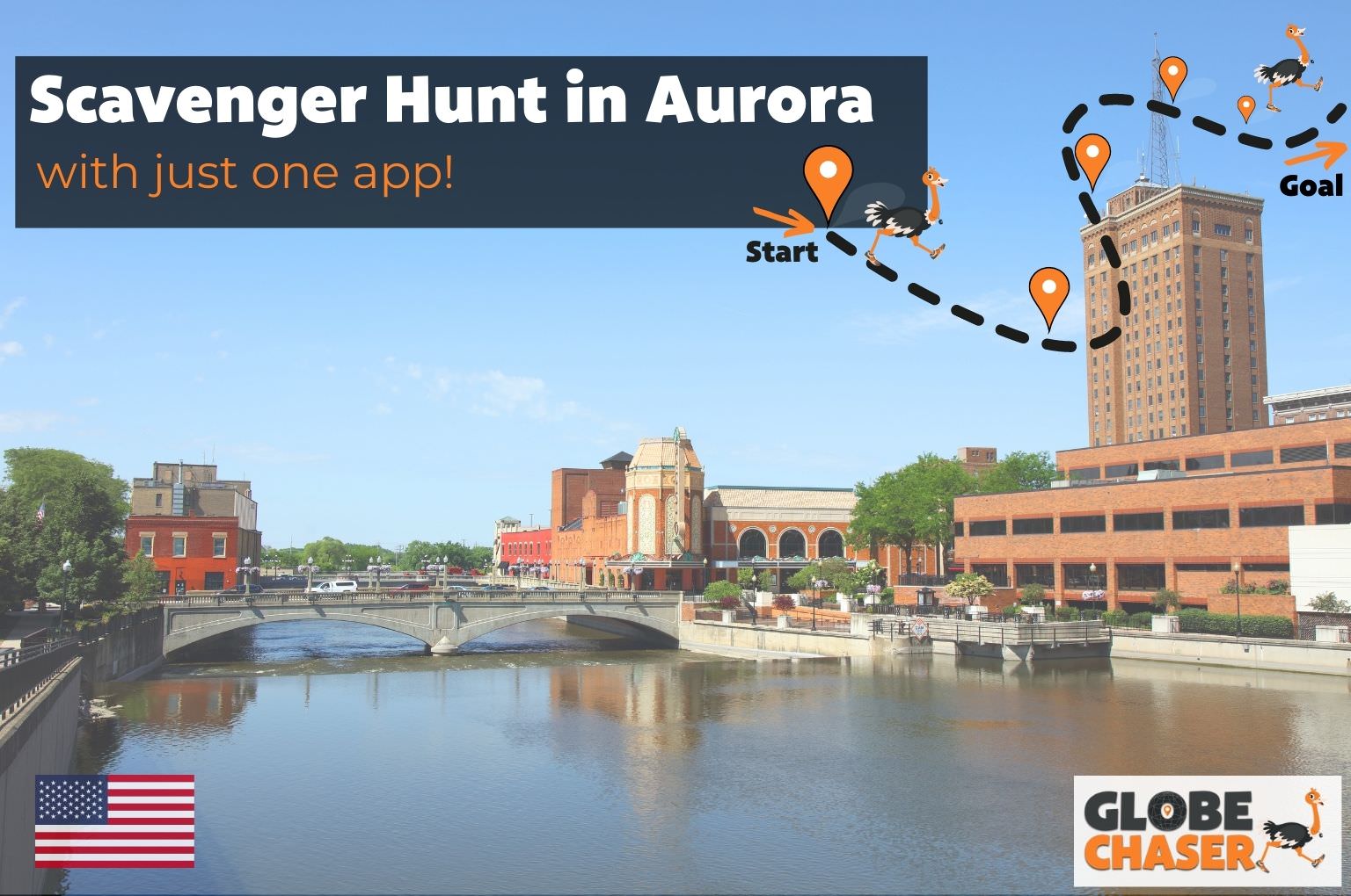 Scavenger Hunt in Aurora, USA - Family Activities with the Globe Chaser App for Outdoor Fun