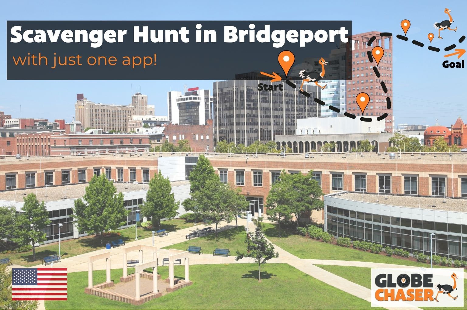 Scavenger Hunt in Bridgeport, USA - Family Activities with the Globe Chaser App for Outdoor Fun