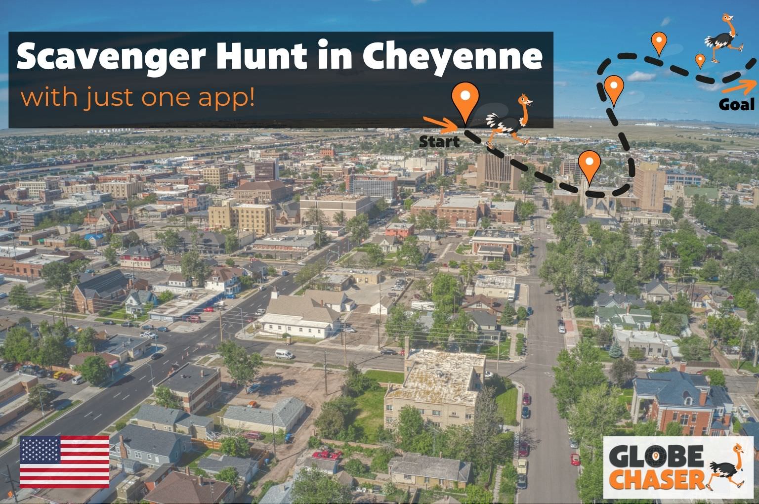 Scavenger Hunt in Cheyenne, USA - Family Activities with the Globe Chaser App for Outdoor Fun