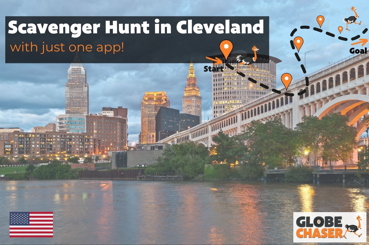 Scavenger Hunt in Cleveland, USA - Family Activities with the Globe Chaser App for Outdoor Fun