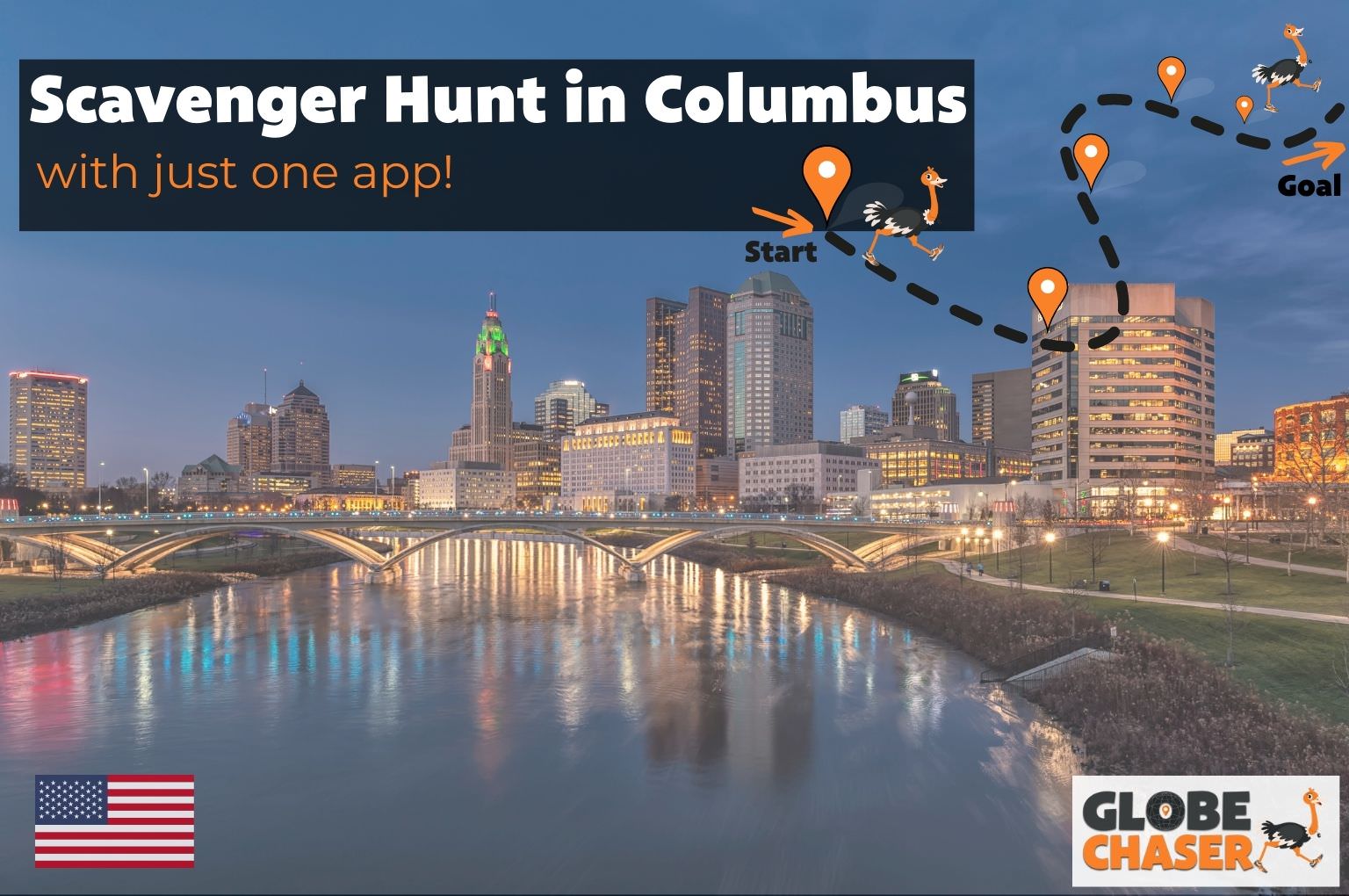 Scavenger Hunt in Columbus, USA - Family Activities with the Globe Chaser App for Outdoor Fun