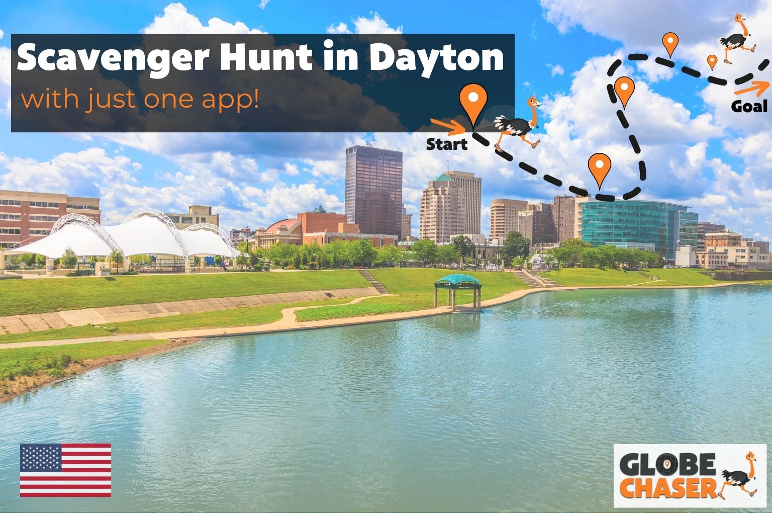 Scavenger Hunt in Dayton, USA - Family Activities with the Globe Chaser App for Outdoor Fun