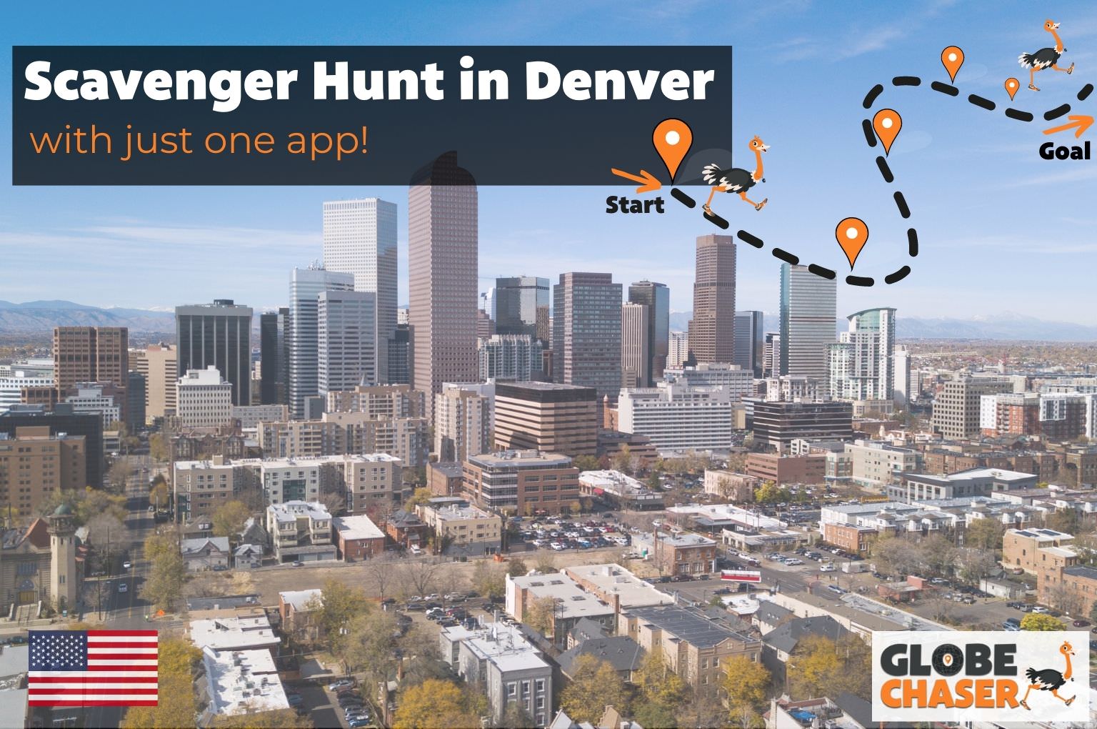 Scavenger Hunt in Denver, USA - Family Activities with the Globe Chaser App for Outdoor Fun