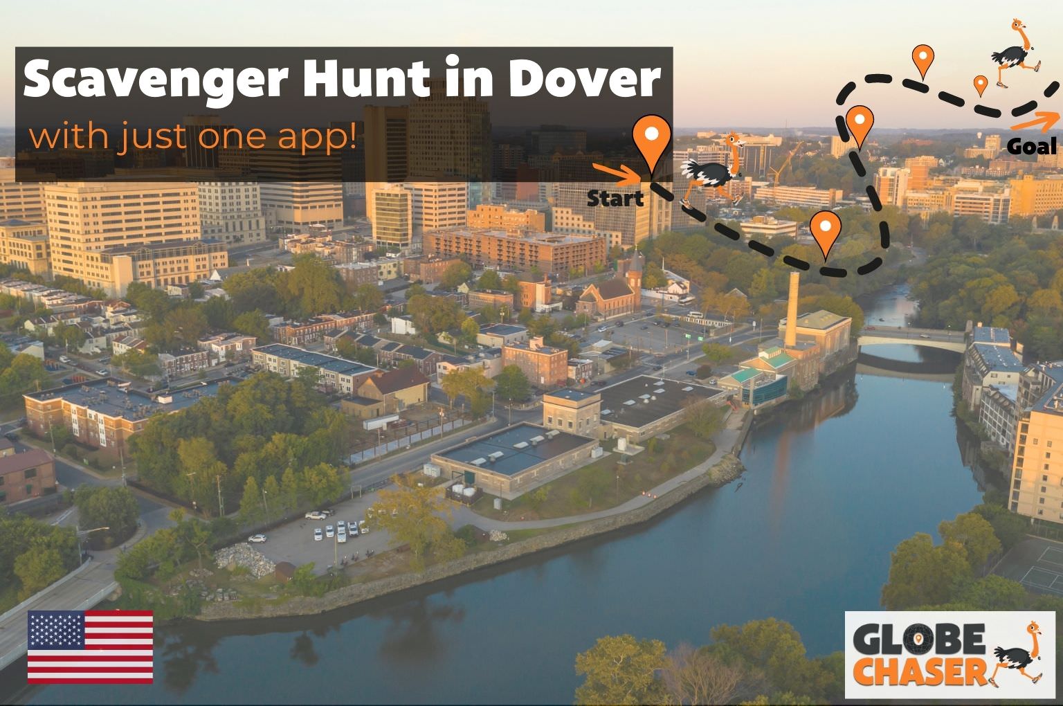 Scavenger Hunt in Dover, USA - Family Activities with the Globe Chaser App for Outdoor Fun