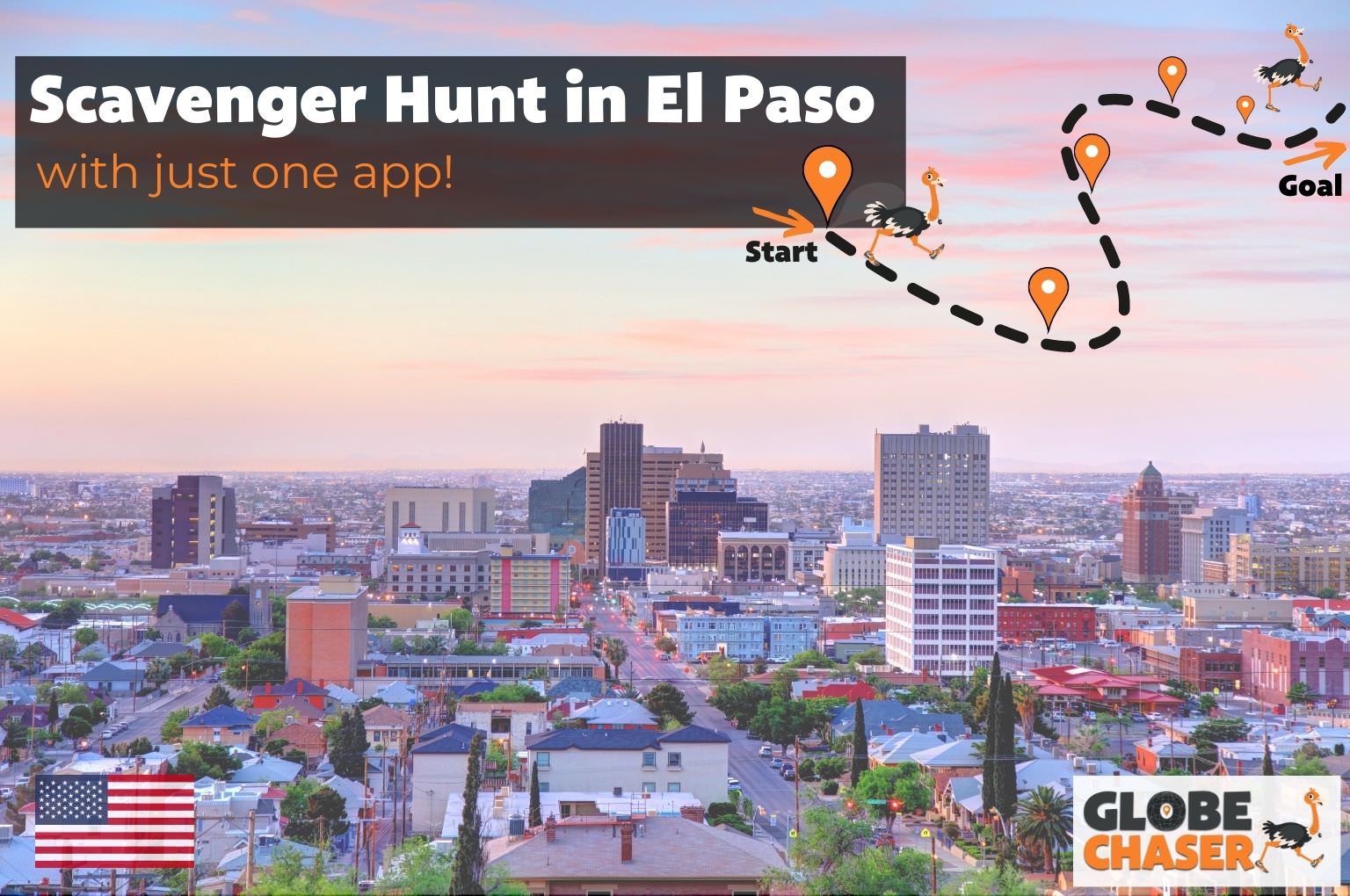 Scavenger Hunt in El Paso, USA - Family Activities with the Globe Chaser App for Outdoor Fun