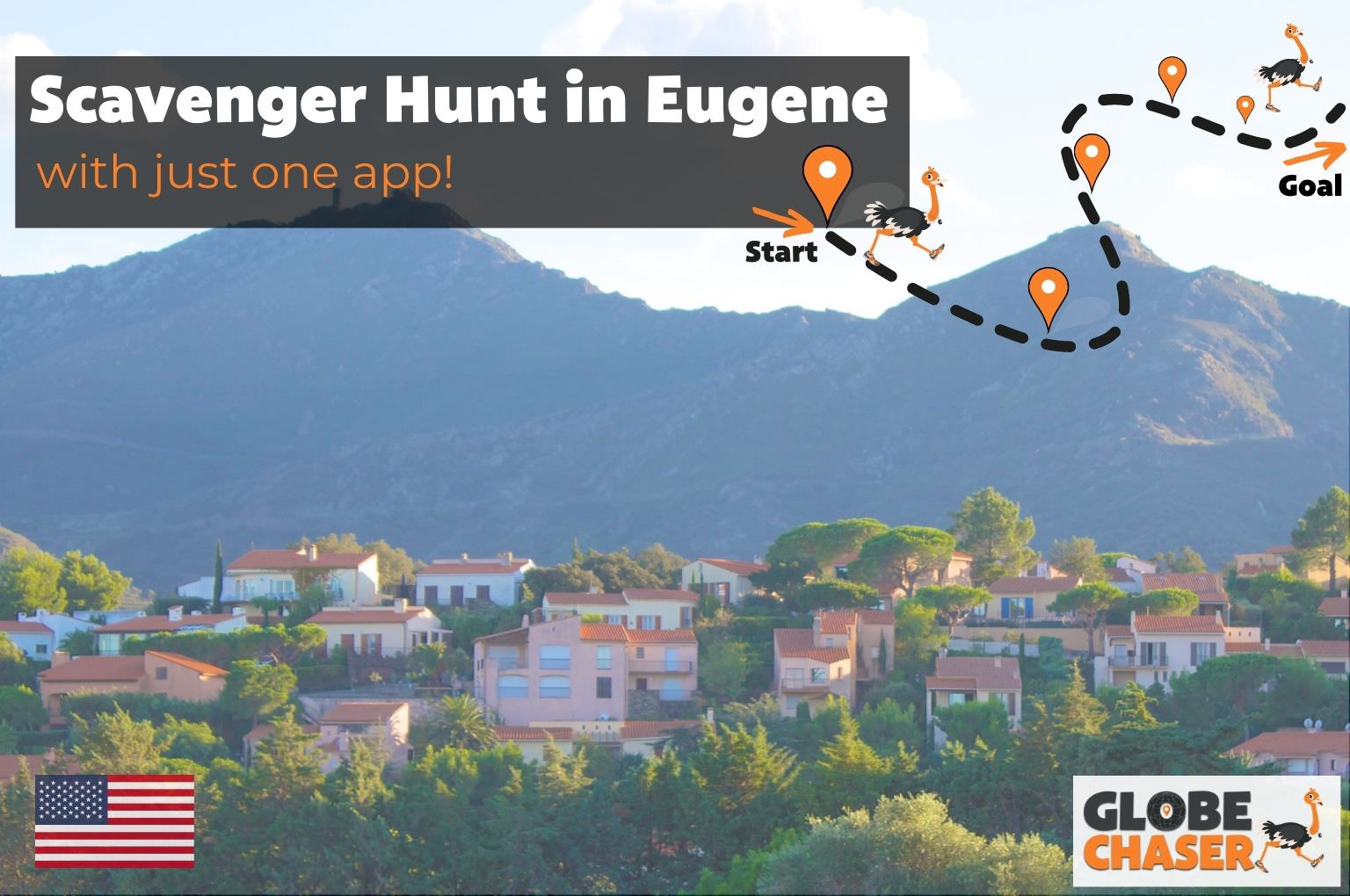 Scavenger Hunt in Eugene, USA - Family Activities with the Globe Chaser App for Outdoor Fun