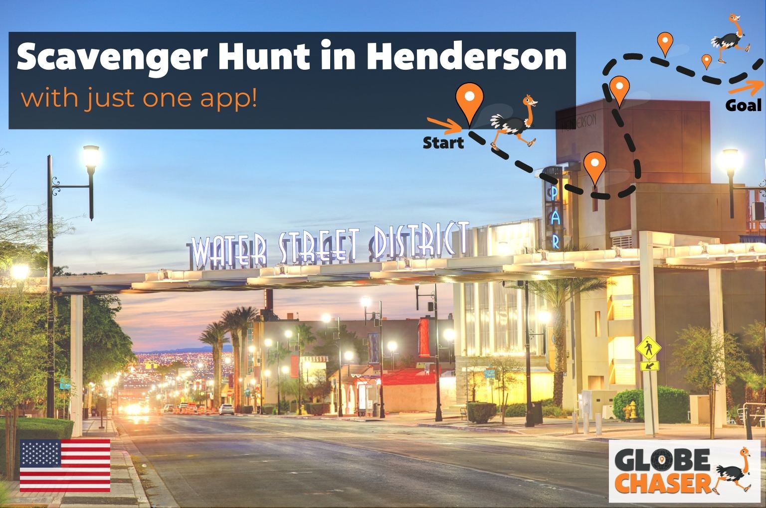 Scavenger Hunt in Henderson, USA - Family Activities with the Globe Chaser App for Outdoor Fun