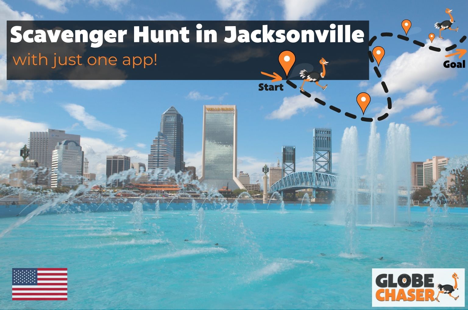 Scavenger Hunt in Jacksonville, USA - Family Activities with the Globe Chaser App for Outdoor Fun