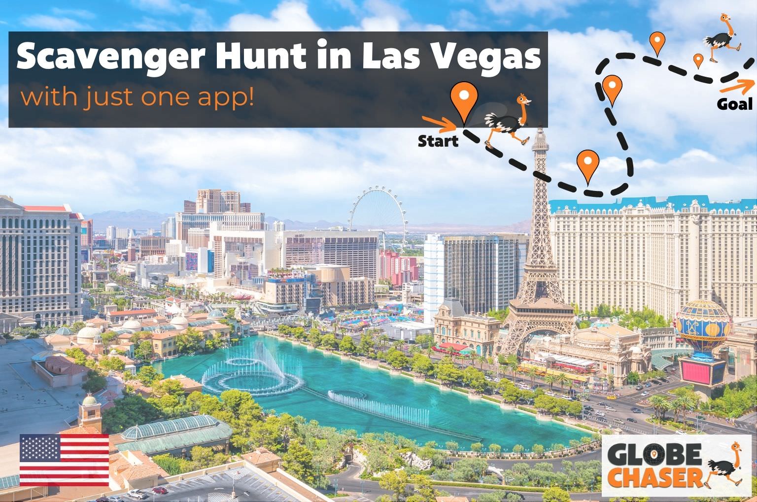 Scavenger Hunt in Las Vegas, USA - Family Activities with the Globe Chaser App for Outdoor Fun