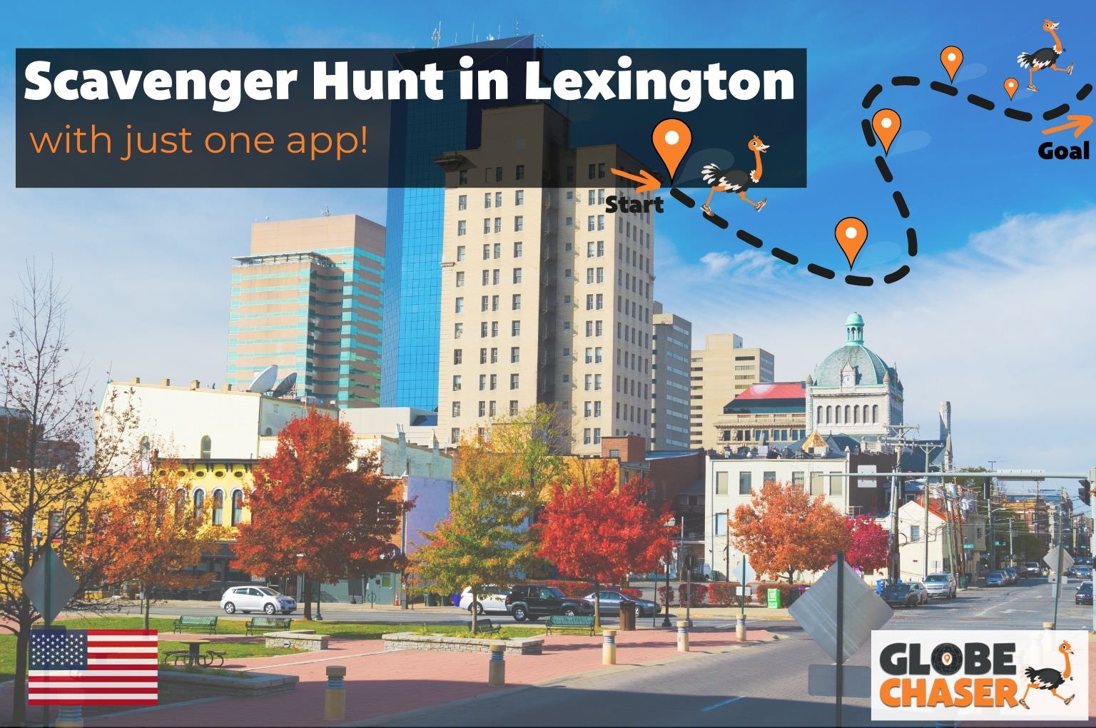 Scavenger Hunt in Lexington, USA - Family Activities with the Globe Chaser App for Outdoor Fun