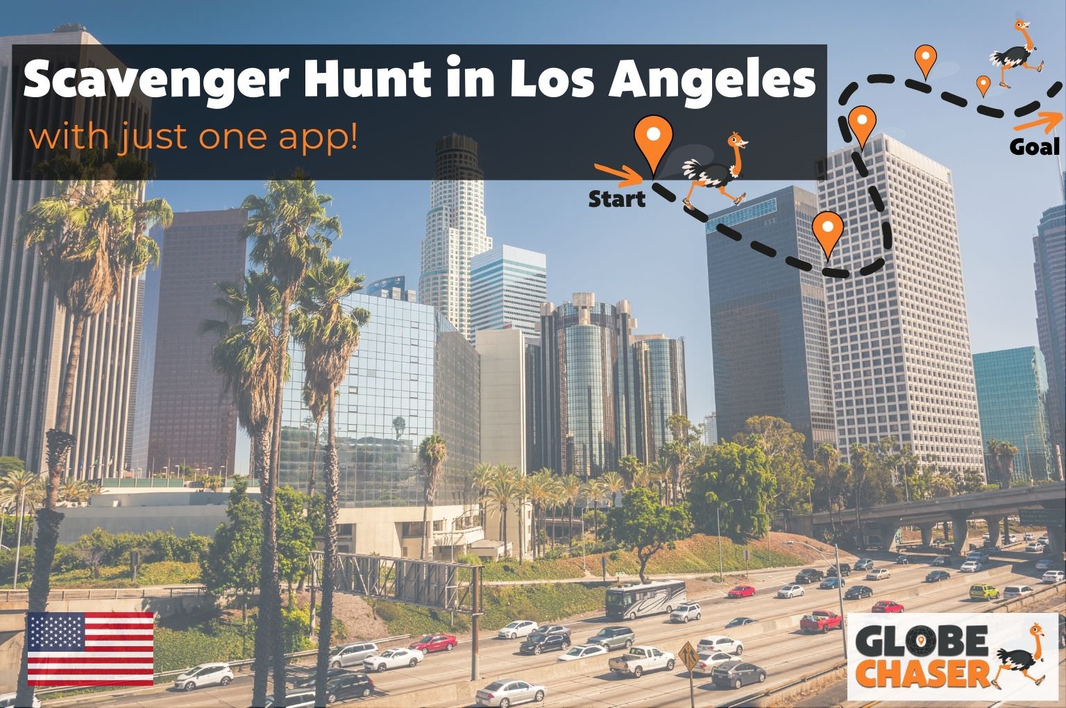 Scavenger Hunt in Los Angeles, USA - Family Activities with the Globe Chaser App for Outdoor Fun