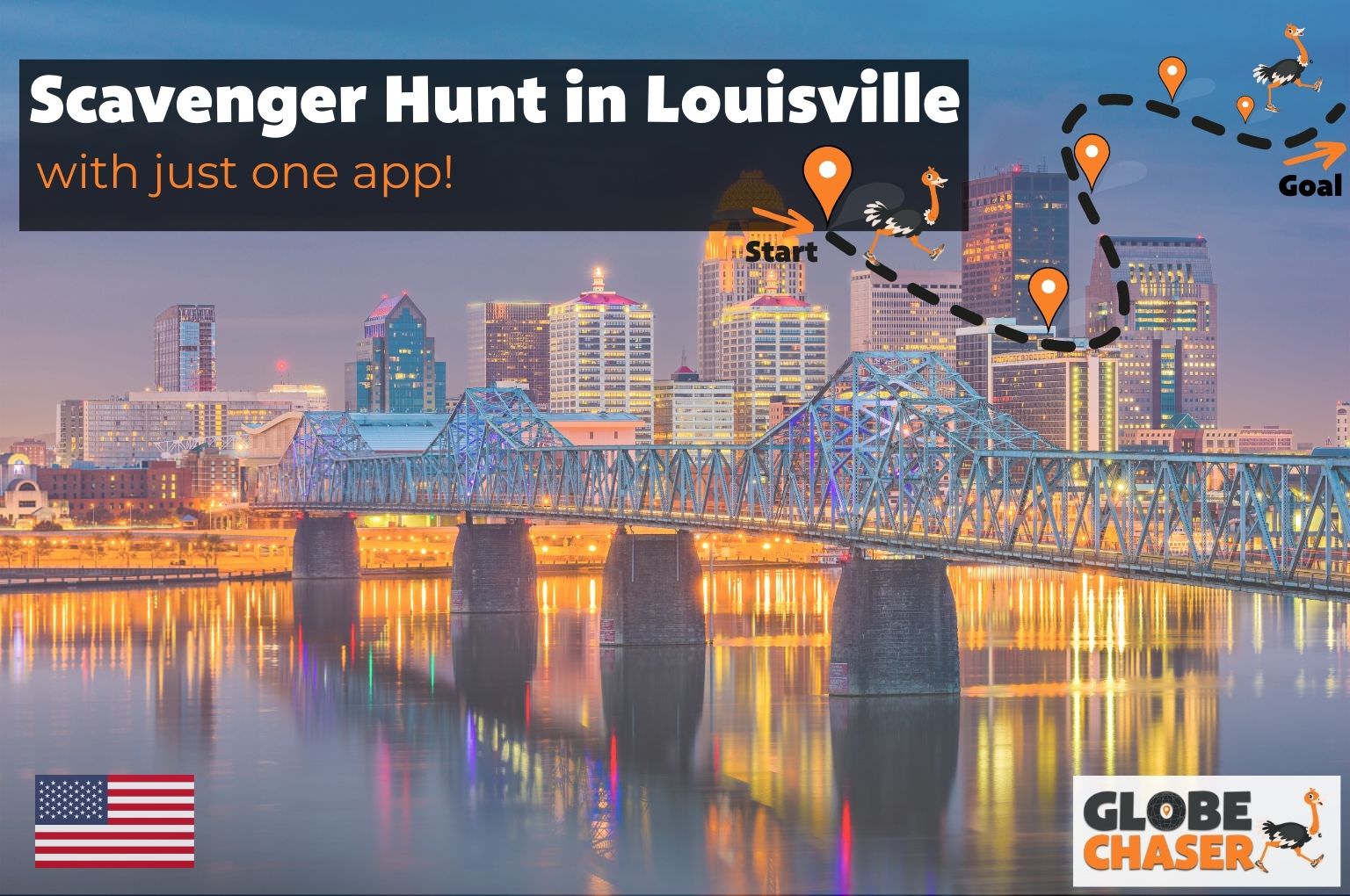 Scavenger Hunt in Louisville, USA - Family Activities with the Globe Chaser App for Outdoor Fun