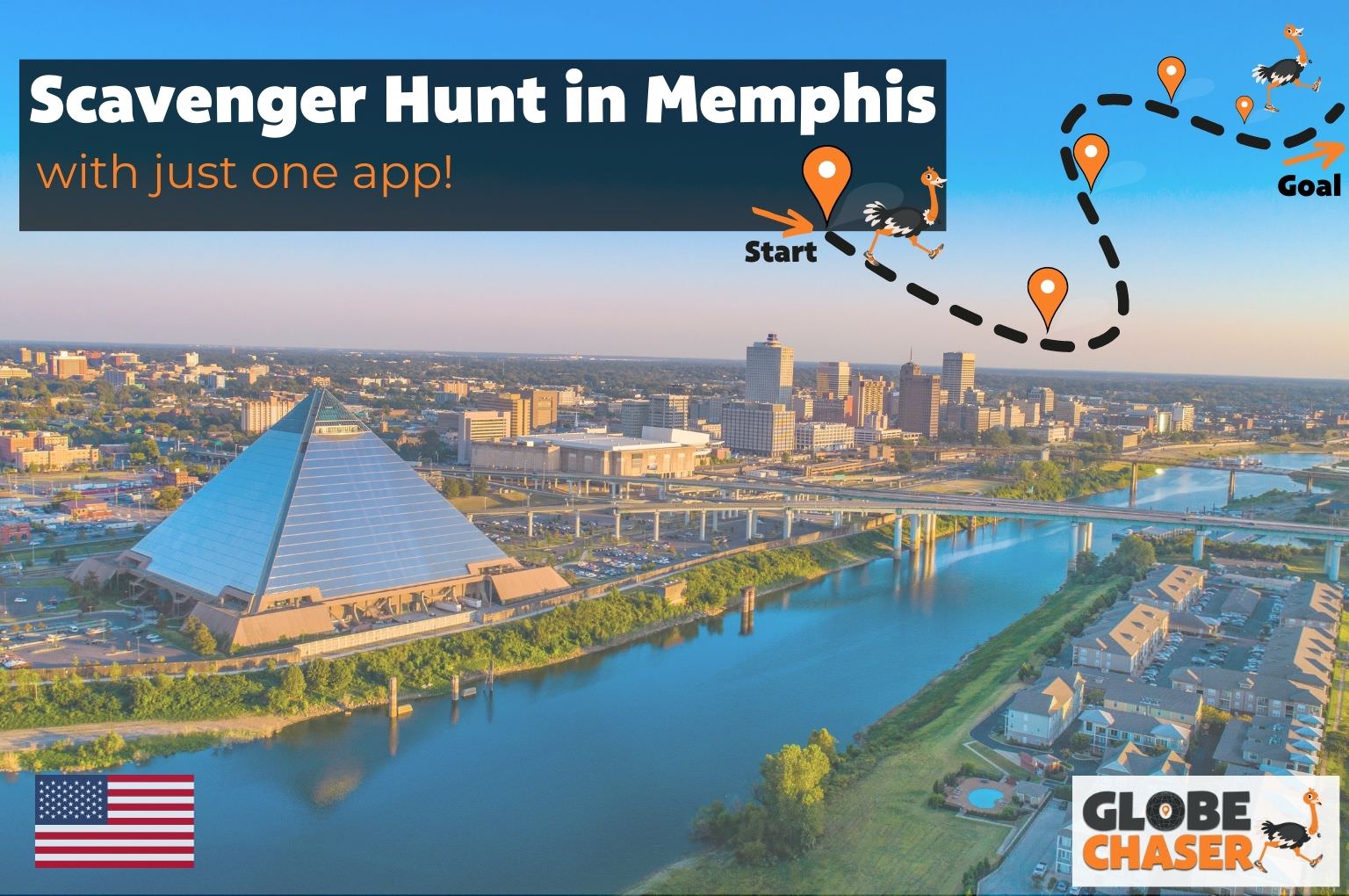Scavenger Hunt in Memphis, USA - Family Activities with the Globe Chaser App for Outdoor Fun