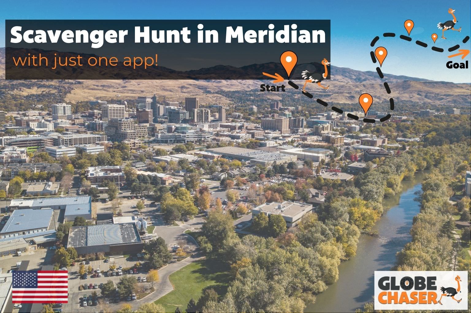 Scavenger Hunt in Meridian, USA - Family Activities with the Globe Chaser App for Outdoor Fun