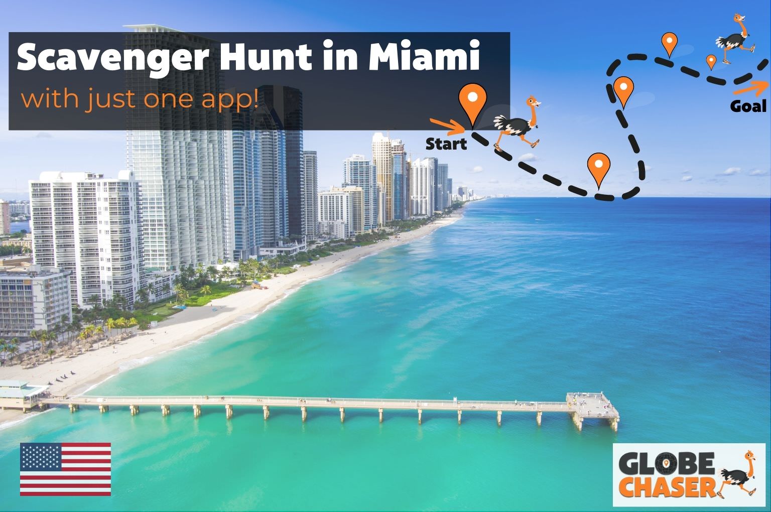 Scavenger Hunt in Miami, USA - Family Activities with the Globe Chaser App for Outdoor Fun