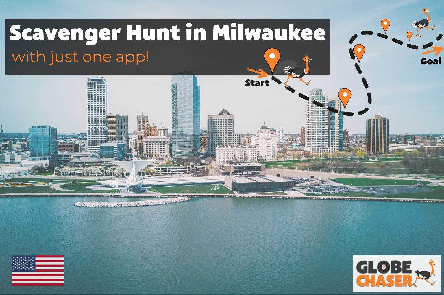 Scavenger Hunt in Milwaukee, USA - Family Activities with the Globe Chaser App for Outdoor Fun