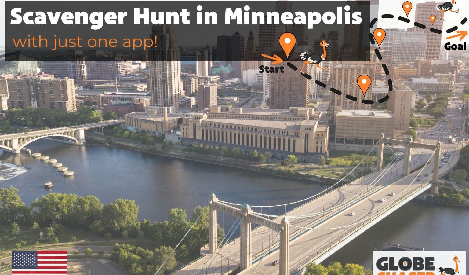 Scavenger Hunt in Minneapolis, USA - Family Activities with the Globe Chaser App for Outdoor Fun