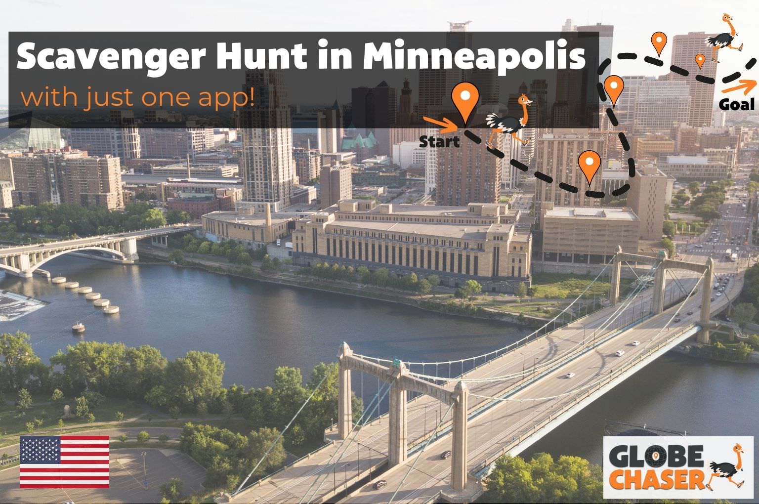 Scavenger Hunt in Minneapolis, USA - Family Activities with the Globe Chaser App for Outdoor Fun