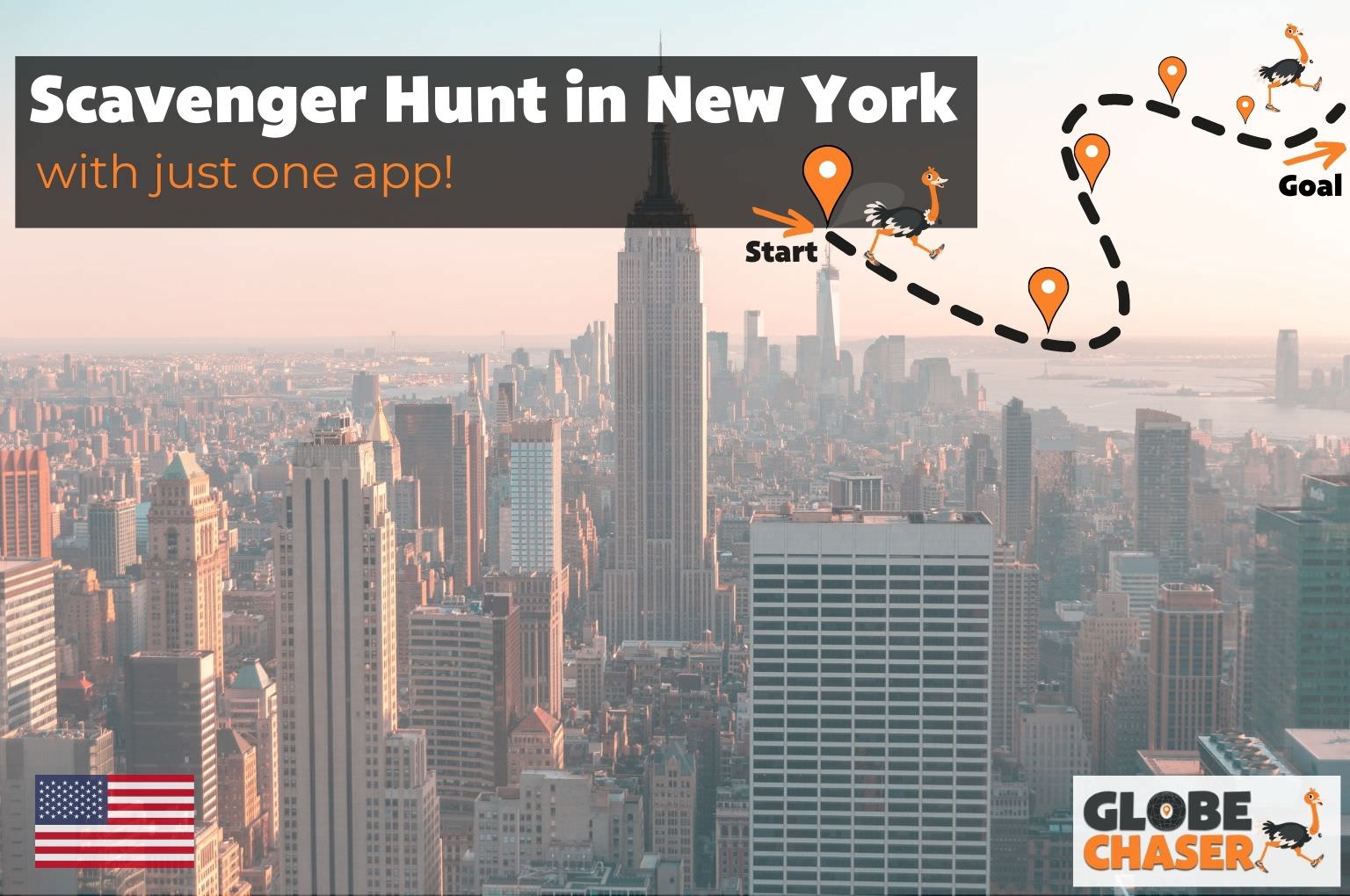 Scavenger Hunt in New York, USA - Family Activities with the Globe Chaser App for Outdoor Fun