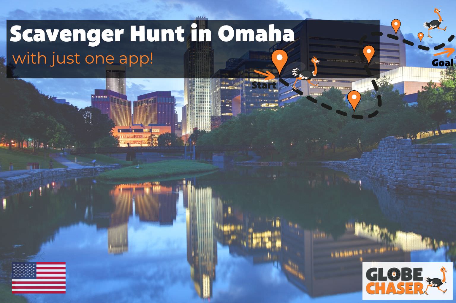 Scavenger Hunt in Omaha, USA - Family Activities with the Globe Chaser App for Outdoor Fun