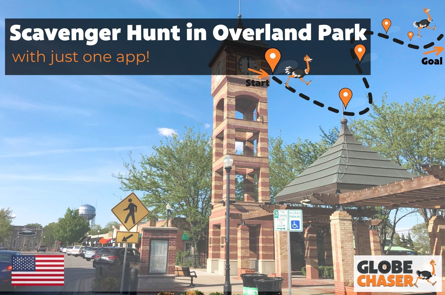 Scavenger Hunt in Overland Park, USA - Family Activities with the Globe Chaser App for Outdoor Fun