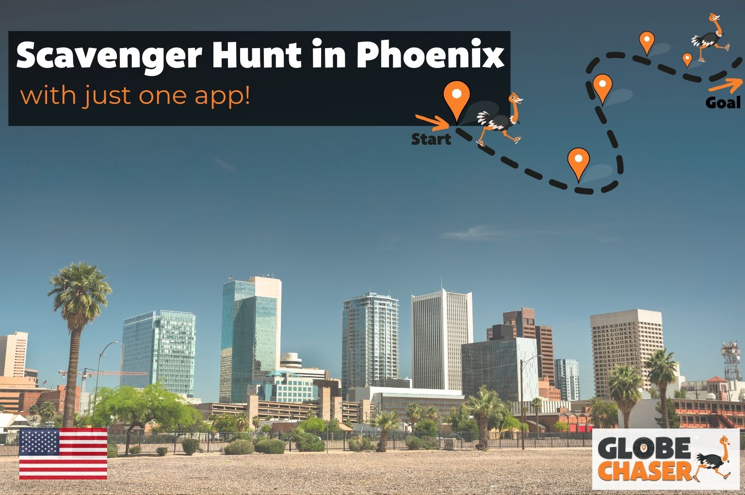 Scavenger Hunt in Phoenix, USA - Family Activities with the Globe Chaser App for Outdoor Fun
