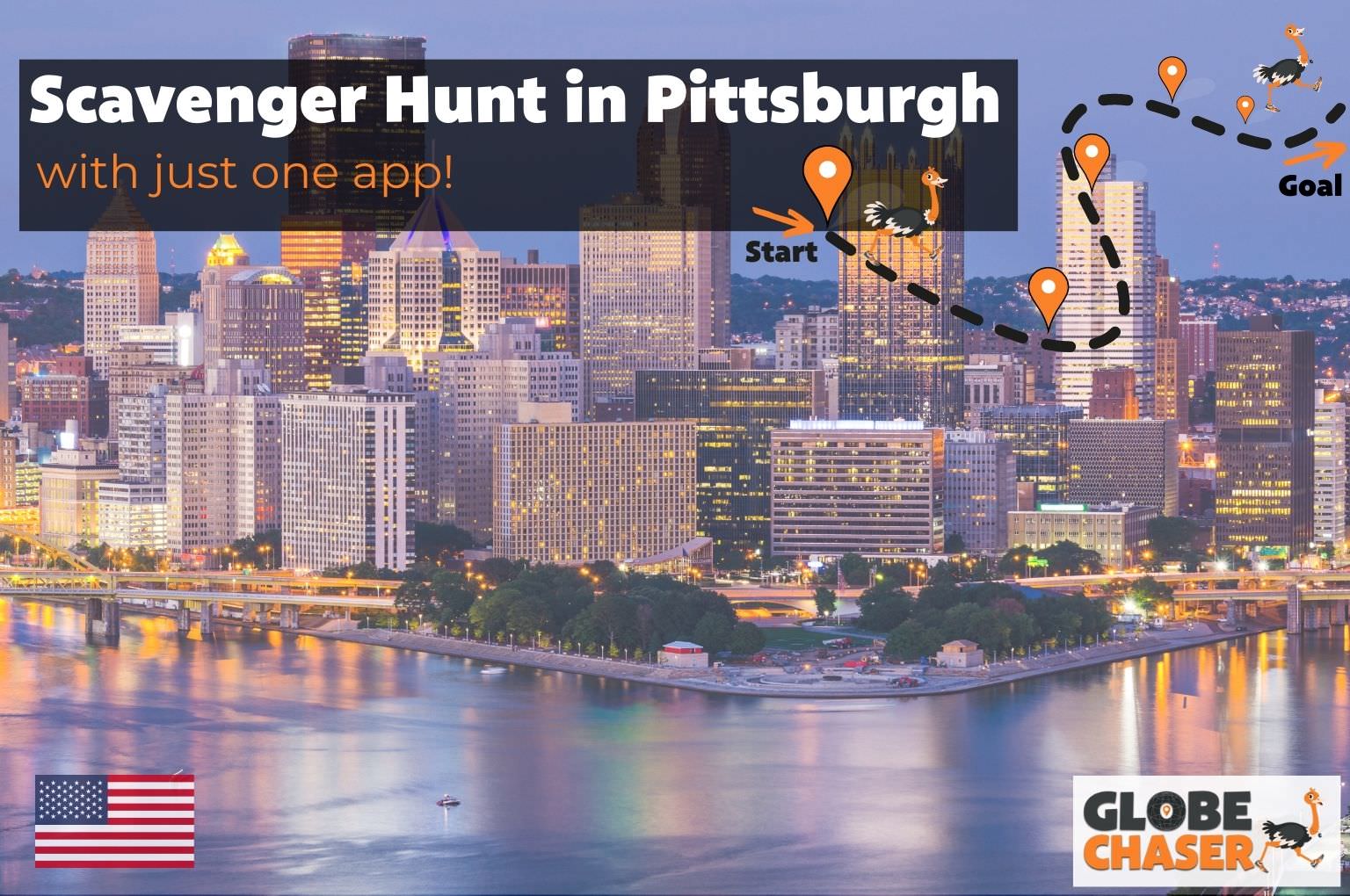 Scavenger Hunt in Pittsburgh, USA - Family Activities with the Globe Chaser App for Outdoor Fun