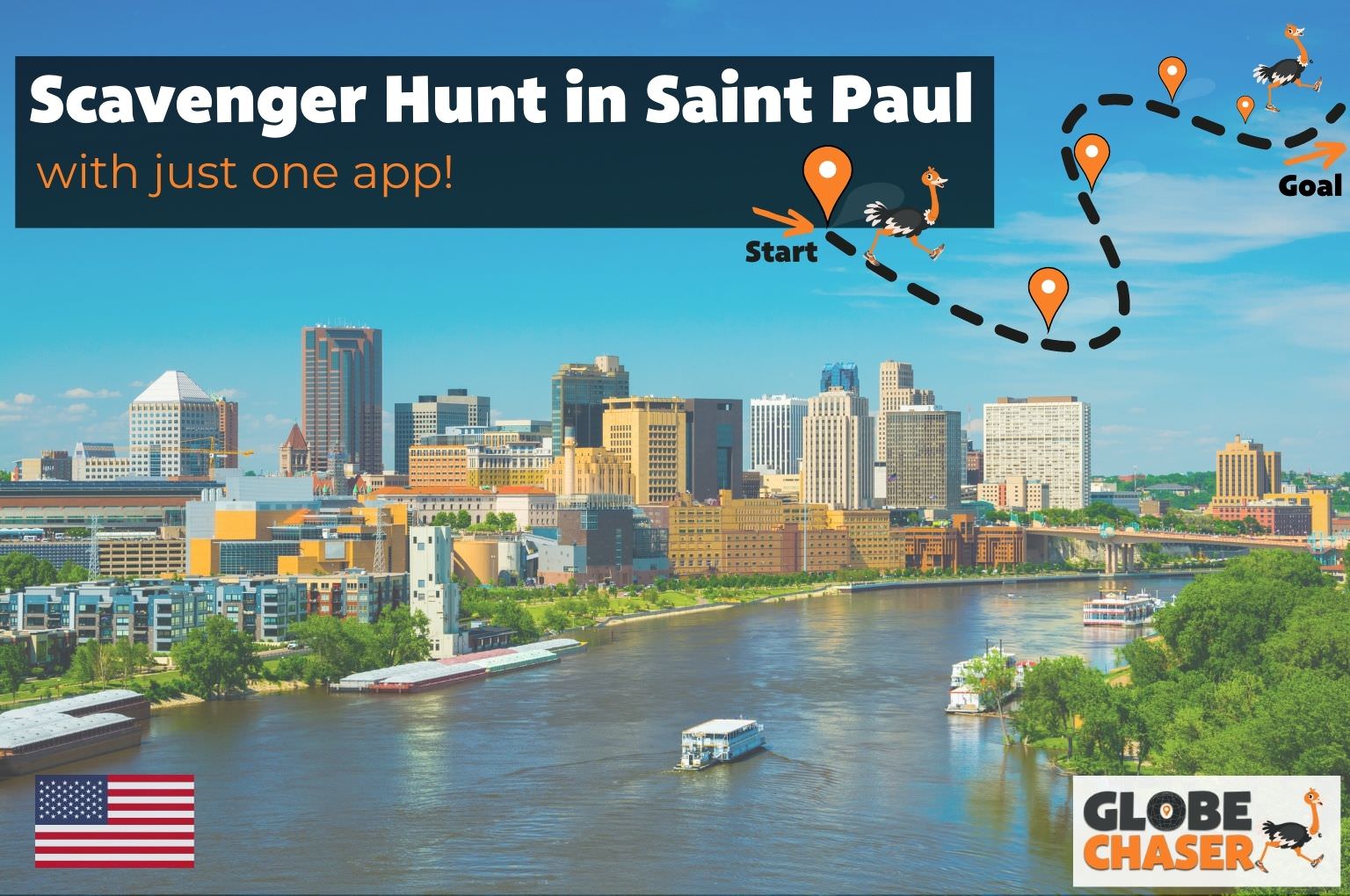 Scavenger Hunt in Saint Paul, USA - Family Activities with the Globe Chaser App for Outdoor Fun