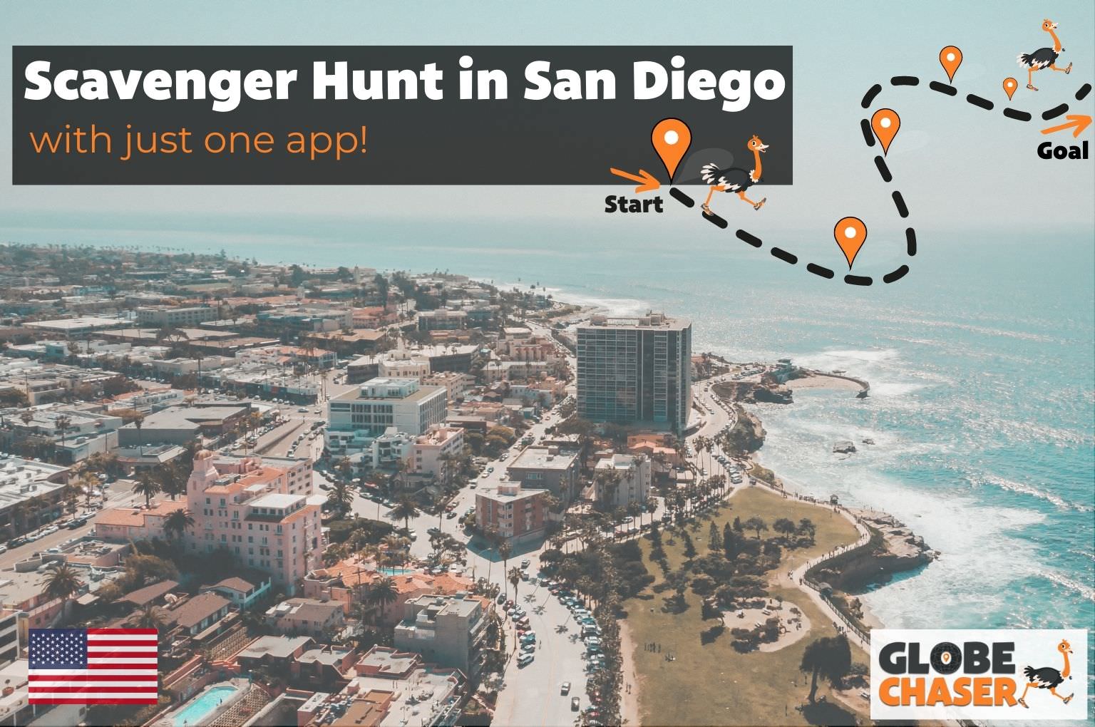 Scavenger Hunt in San Diego, USA - Family Activities with the Globe Chaser App for Outdoor Fun