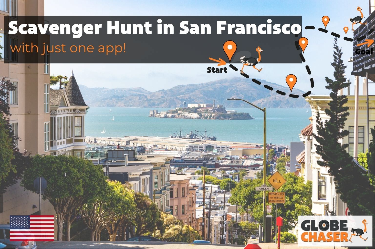 Scavenger Hunt in San Francisco, USA - Family Activities with the Globe Chaser App for Outdoor Fun
