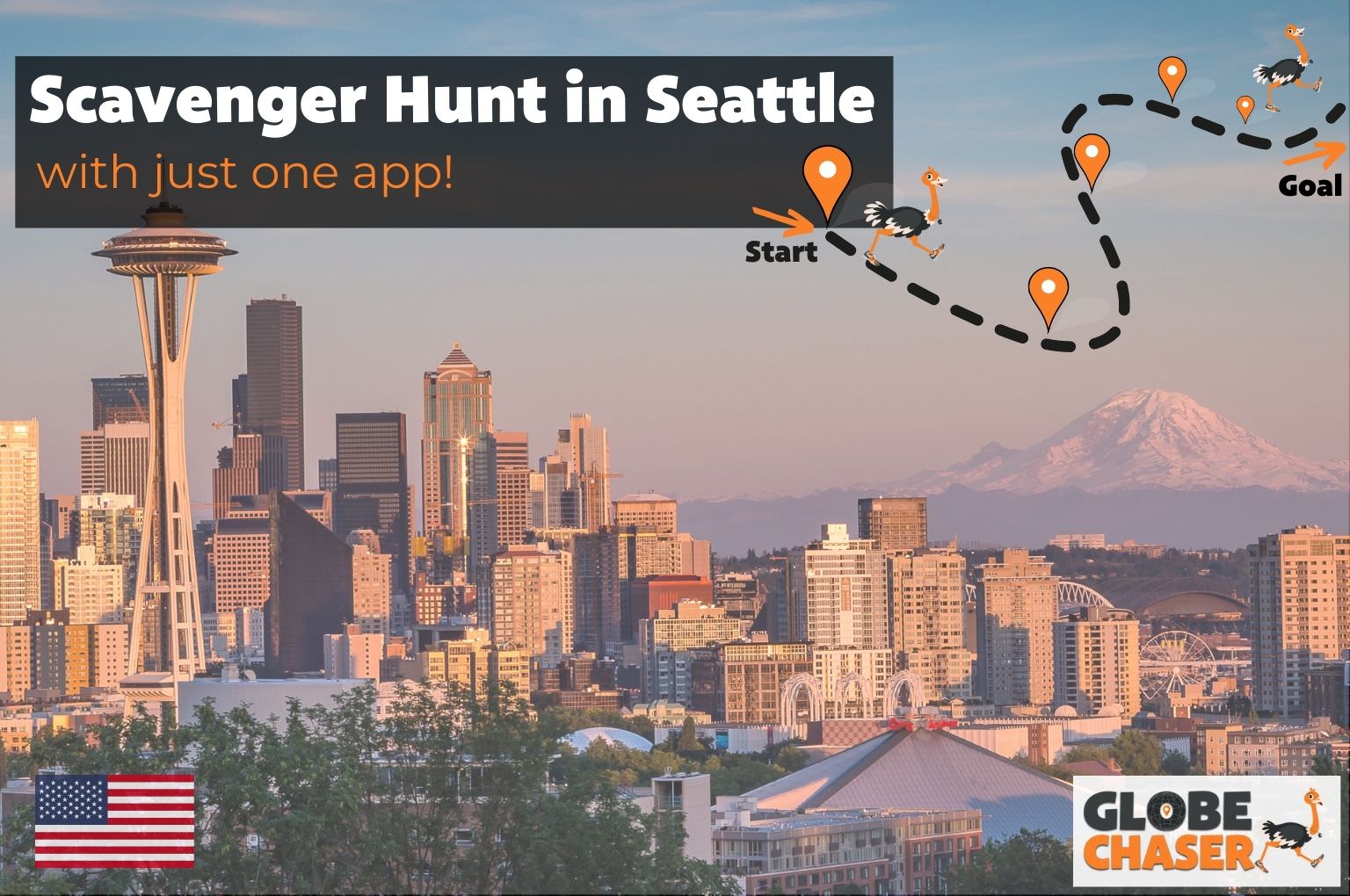 Scavenger Hunt in Seattle, USA - Family Activities with the Globe Chaser App for Outdoor Fun