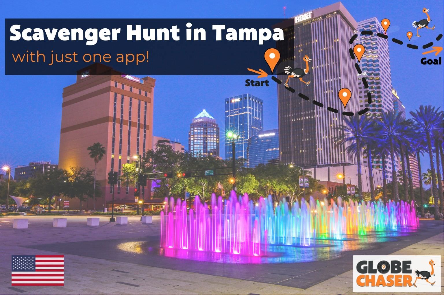 Scavenger Hunt in Tampa, USA - Family Activities with the Globe Chaser App for Outdoor Fun