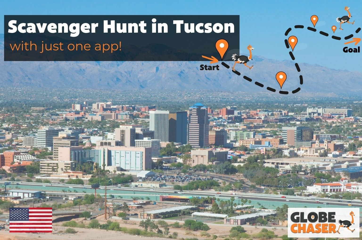 Scavenger Hunt in Tucson, USA - Family Activities with the Globe Chaser App for Outdoor Fun