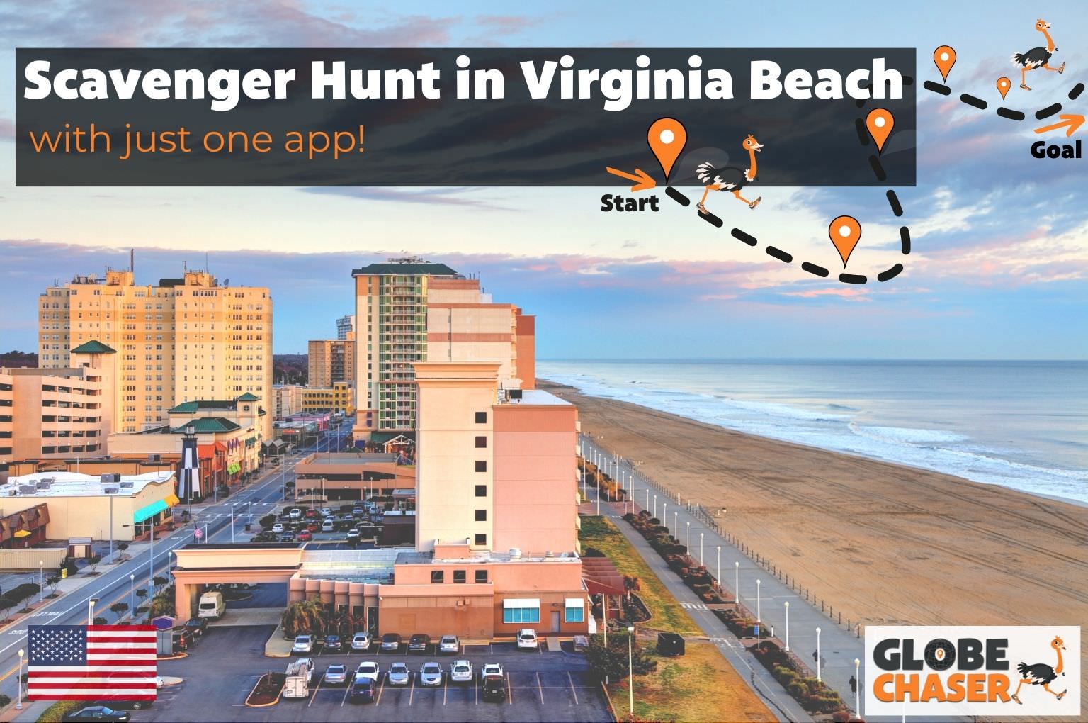 Scavenger Hunt in Virginia Beach, USA - Family Activities with the Globe Chaser App for Outdoor Fun