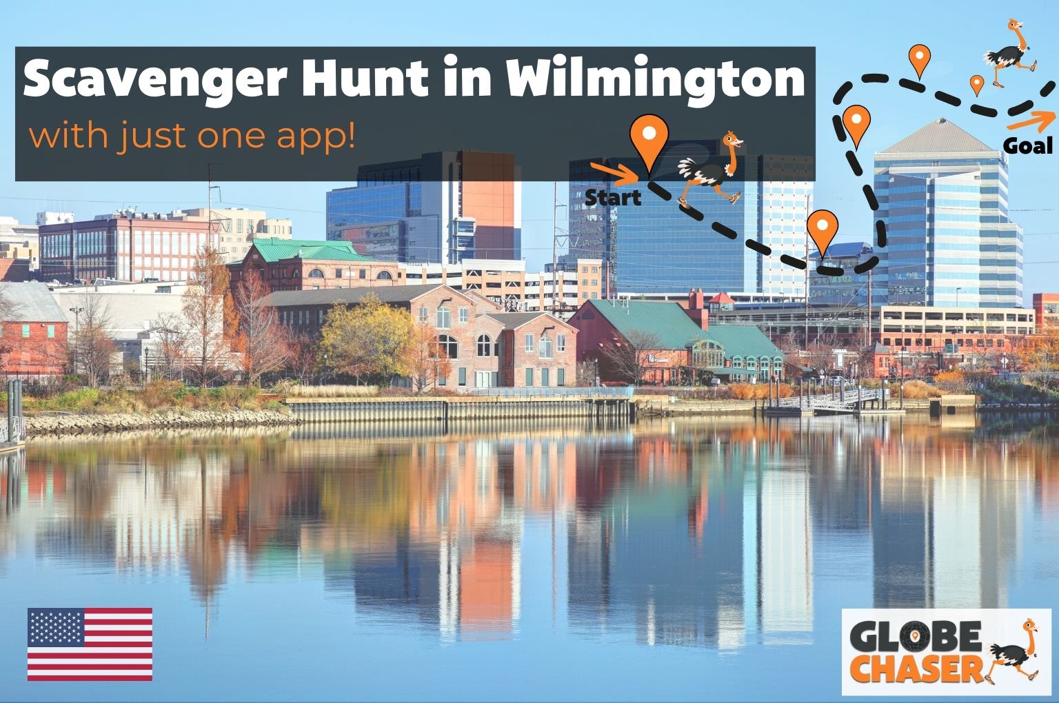 Scavenger Hunt in Wilmington, USA - Family Activities with the Globe Chaser App for Outdoor Fun